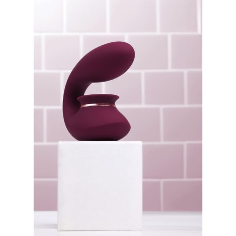 Twitch 3 - Rechargeable Vibrator & Suction - Silicone - 10 Speed - Burgundy SHOTS