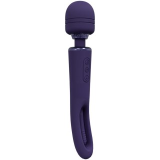 VIVE - Kiku - Rechargeable Double Ended Wand with Innovative G-Spot Flapping Stimulator - Purple SHOTS