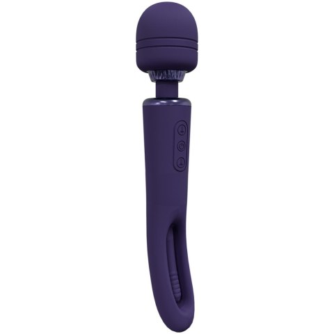 VIVE - Kiku - Rechargeable Double Ended Wand with Innovative G-Spot Flapping Stimulator - Purple SHOTS