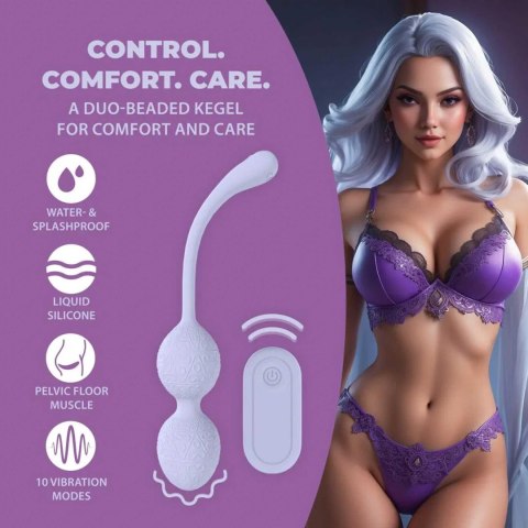 Vibrating Bead Kegel with Remote Control - Lavender SHOTS