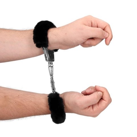 Furry Metal Hand Cuffs - Black Boss of toys