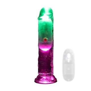 LED Vibrating Straight Cock - 15 cm - Transparent RealRock