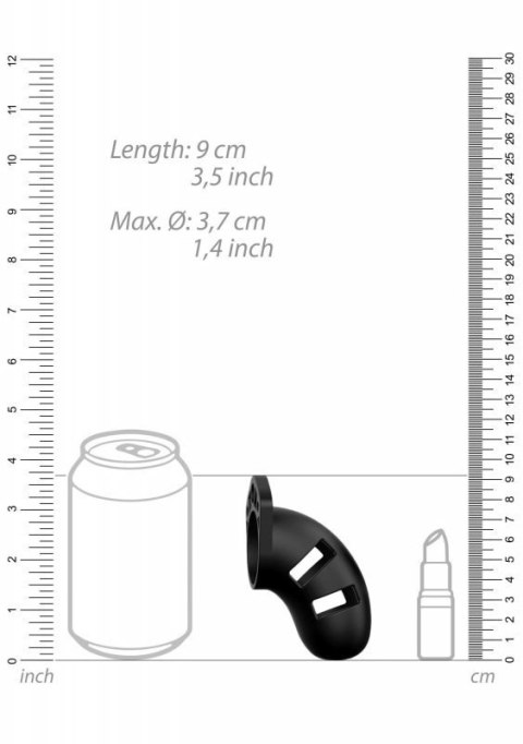 Model 20 - Chastity - 3.5"""" - Silicone Cock Cage - Black Boss of toys