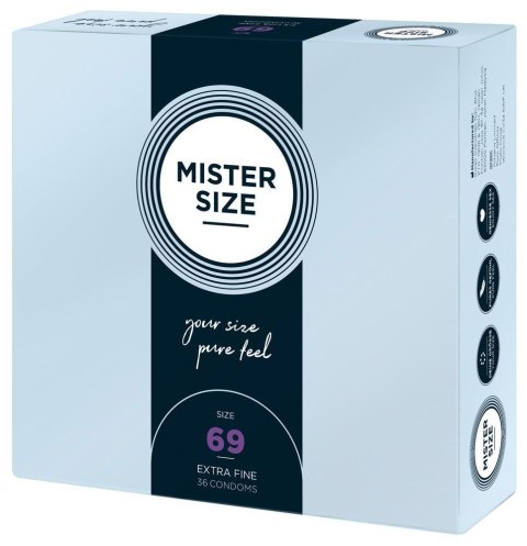 Prezerwatywy ultracienkie Mister Size 69 mm wegańskie 36 sztuk Mister Size