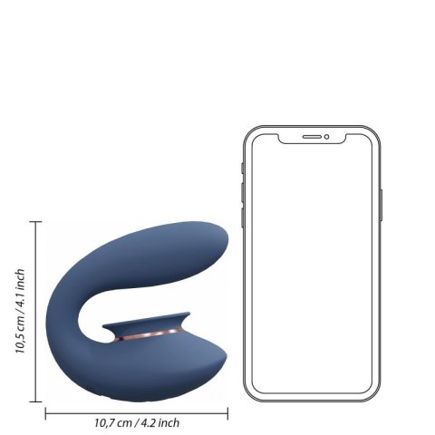 Twitch 3 - Rechargeable Vibrator & Suction - Silicone - 10 Speed - Blue/Grey Boss of toys
