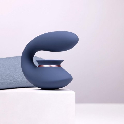 Twitch 3 - Rechargeable Vibrator & Suction - Silicone - 10 Speed - Blue/Grey Boss of toys