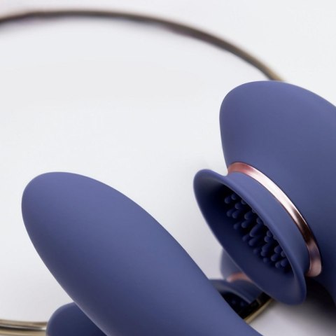 Twitch 3 - Rechargeable Vibrator & Suction - Silicone - 10 Speed - Blue/Grey Boss of toys