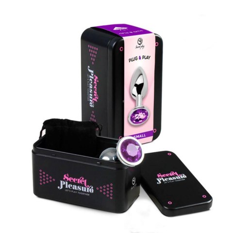 PURPLE JEWELLED METAL BUTT PLUG S Secret Play - FEMARVI S.L.
