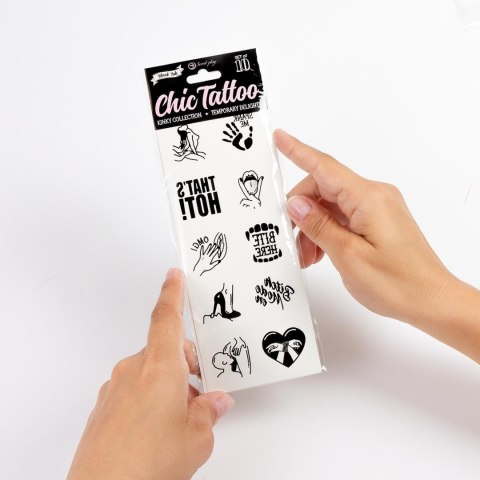 SET of 10 TEMPORARY TATTOOS - KINKY COLLECTION Secret Play - FEMARVI S.L.
