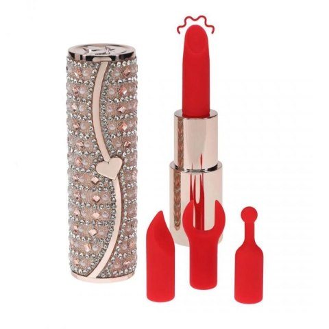 Tiffany - Lipstick Vibrator with 4 Attachments - Pink Boss of toys