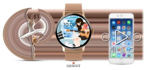 Smartwatch Damski GIEWONT Różowe Złoto GW330-1 Giewont