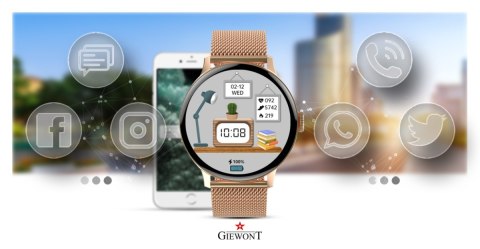 Smartwatch Damski GIEWONT Różowe Złoto GW330-1 Giewont
