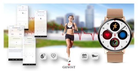 Smartwatch Damski GIEWONT Różowe Złoto GW330-1 Giewont