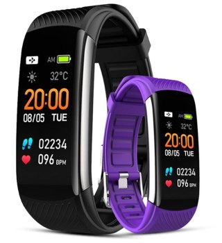 Smartwatch GIEWONT Czarno Fioletowy 2 Paski GW200-3 Giewont