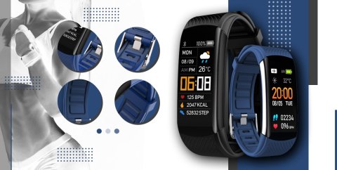 Smartwatch GIEWONT Czarno Granatowy 2 Paski GW200-6 Giewont