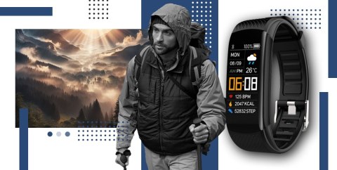 Smartwatch GIEWONT Czarno Granatowy 2 Paski GW200-6 Giewont