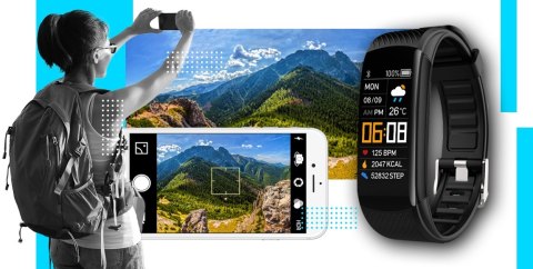 Smartwatch GIEWONT Czarno Niebieski 2 Paski GW200-7 Giewont