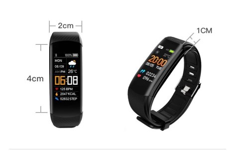 Smartwatch GIEWONT Czarno Niebieski 2 Paski GW200-7 Giewont