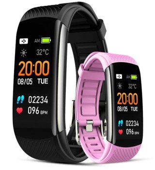 Smartwatch GIEWONT Czarno Różowy 2 Paski GW200-4 Giewont