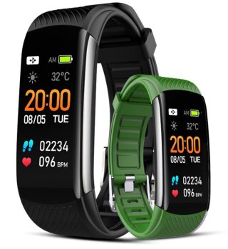 Smartwatch GIEWONT Czarno Zielony 2 Paski GW200-5 Giewont