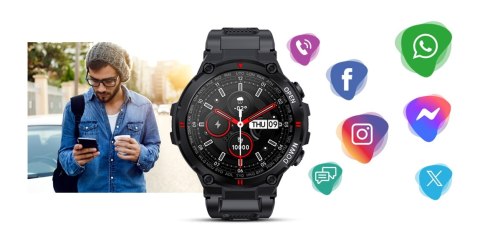 Smartwatch GIEWONT Czarny GW430-1 Giewont