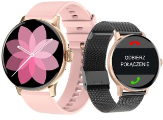 Smartwatch Damski GIEWONT Różowe Złoto Czarny GW330-4 Giewont