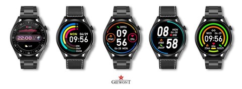 Smartwatch GIEWONT Vertex SmartCall GW450-2 Carbon/Carbon Leather Giewont