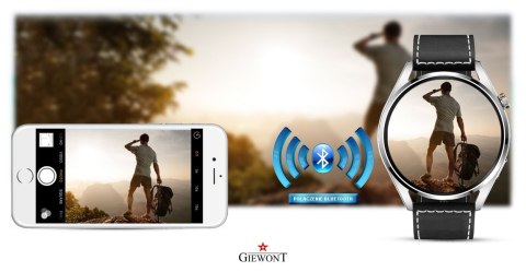 Smartwatch GIEWONT Vertex SmartCall GW450-5 Silver/Carbon Leather Giewont