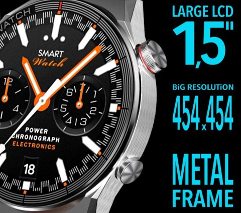 Smartwatch Rubicon RNCE99 Black Metal + Silicon SMARUB194 RUBICON