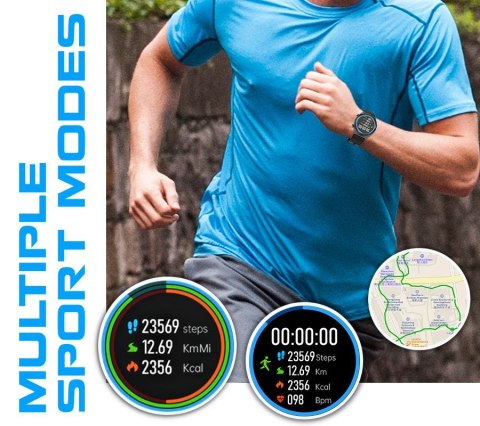 Smartwatch Rubicon RNCE99 Black Metal + Silicon SMARUB194 RUBICON