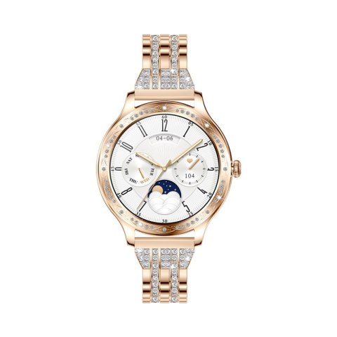 Smartwatch Damski VELTORI VT350-1 Bransoleta Różowe Złoto VELTORI