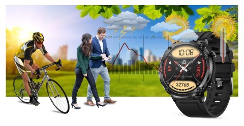 Smartwatch Gravity GT21-2 + Pomarańczowy Pasek Silikonowy Gravity