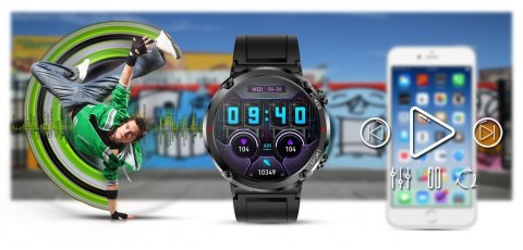 Smartwatch Gravity GT21-3 + Czarny Pasek Silikonowy Gravity