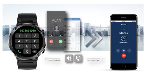 Smartwatch Gravity GT21-4 + Czarny Pasek Silikonowy Gravity