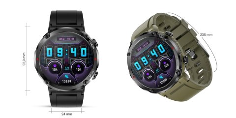 Smartwatch Gravity GT21-7 + Czarny Pasek Silikonowy Gravity