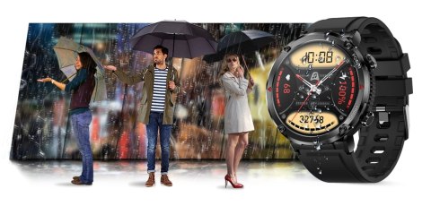 Smartwatch Gravity GT21-7 + Czarny Pasek Silikonowy Gravity