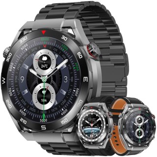 Smartwatch VELTORI VT100-1 + Czarny Pasek Silikonowy + Czarny Eko Skóra VELTORI