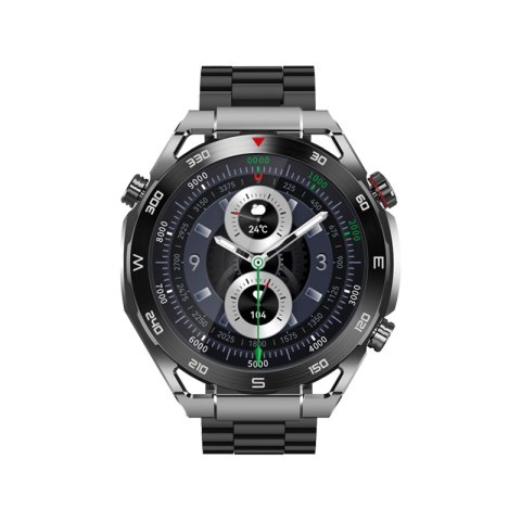 Smartwatch VELTORI VT100-1 + Czarny Pasek Silikonowy + Czarny Eko Skóra VELTORI