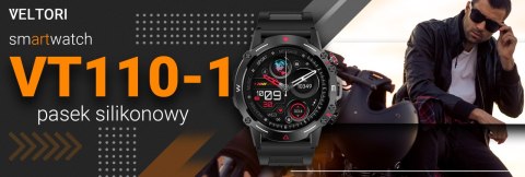 Smartwatch VELTORI VT110-1 Czarny Pasek Silikonowy VELTORI