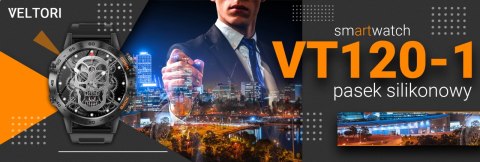 Smartwatch VELTORI VT120-1 Czarny Pasek Silikonowy VELTORI