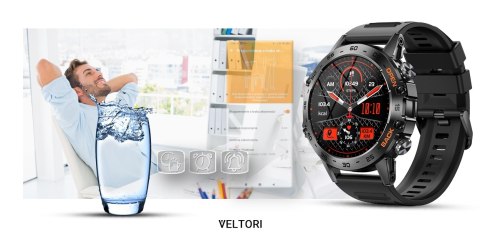 Smartwatch VELTORI VT120-1 Czarny Pasek Silikonowy VELTORI