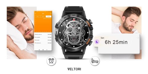 Smartwatch VELTORI VT120-1 Czarny Pasek Silikonowy VELTORI