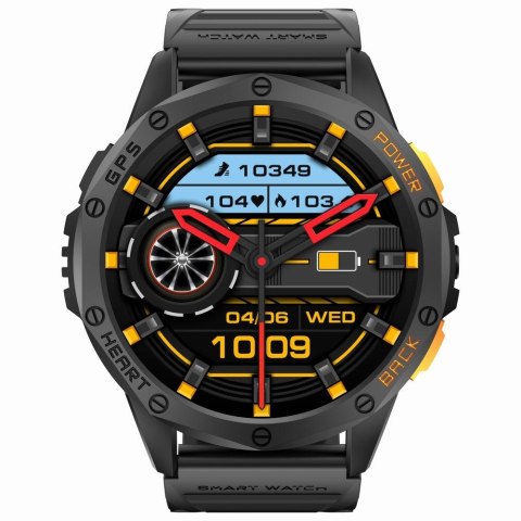 Smartwatch Męski GRAVITY GPS GT24-1 Czarny Pasek Silikonowy + Granatowy Pasek Silikonowy Gravity