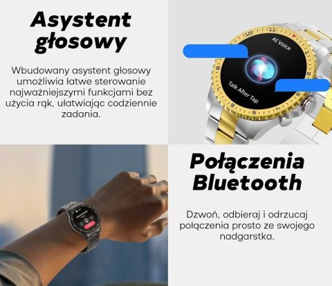 Smartwatch Męski GRAVITY GT16-2 Black / Czarna Bransoleta Gravity