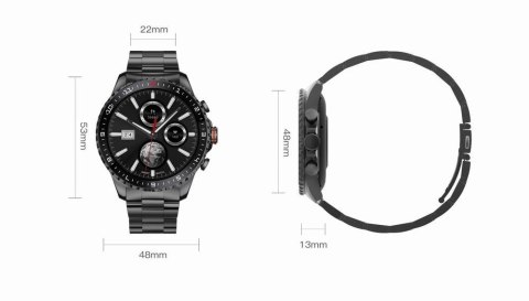 Smartwatch Męski GRAVITY GT16-2 Black / Czarna Bransoleta Gravity