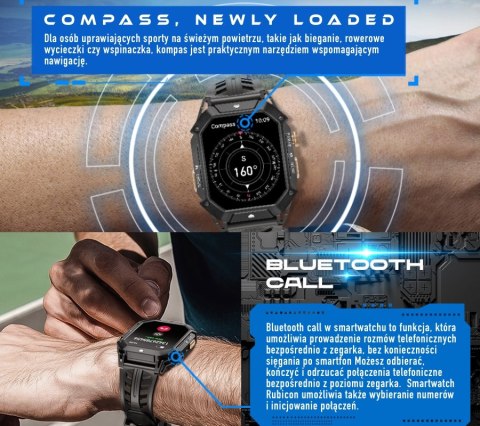 Smartwatch Męski Rubicon RNCF24-1 BLACK RUBICON