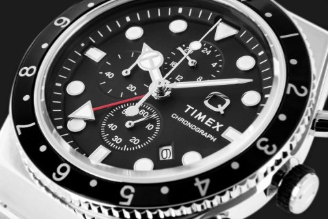 Zegarek Męski TIMEX Q Timex 3-Time Zone Chronograph TW2V69800 + BOX Timex