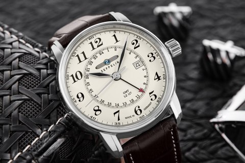 Zegarek Męski ZEPPELIN LZ127 Graf Zeppelin GMT 7642-5 + BOX Zeppelin