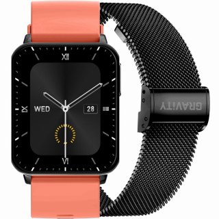 Smartwatch Gravity Czerwono Czarny 2 Paski GT17-10 Gravity