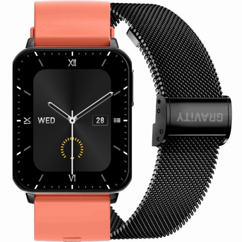 Smartwatch Gravity Czerwono Czarny 2 Paski GT17-10 Gravity